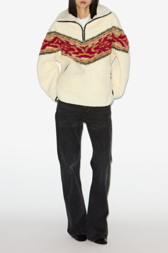 Abrigo con cuello con cremallera estilo shearling Marner