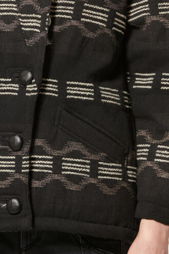 Abrigo corto de jacquard Qayla