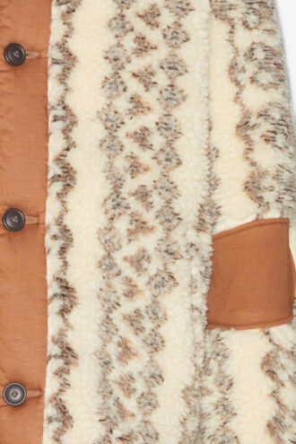 Abrigo reversible estampado estilo shearling Madeo