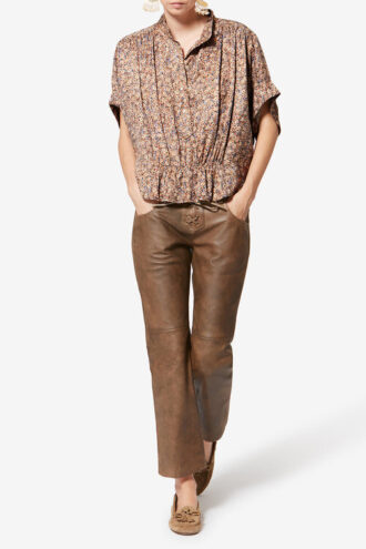 Blusa Azalea de jacquard de seda con estampado floral Blusa Azalea de jacquard de seda con estampado floral
