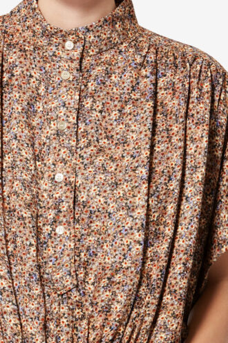 Blusa Azalea de jacquard de seda con estampado floral Blusa Azalea de jacquard de seda con estampado floral