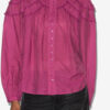 Blusa de algodón fruncida Christa Blusa de algodón fruncida Christa