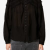 Blusa de algodón fruncida Christa Blusa de algodón fruncida Christa