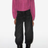 Blusa de algodón fruncida Christa Blusa de algodón fruncida Christa