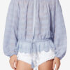 Blusa de algodón y encaje floral Polly Blusa de algodón y encaje floral Polly