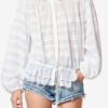 Blusa de algodón y encaje floral Polly