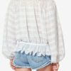 Blusa de algodón y encaje floral Polly