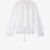 Blusa de algodón y encaje floral Polly