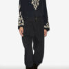 Blusa de crepé bordada Falonne Blusa de crepé bordada Falonne