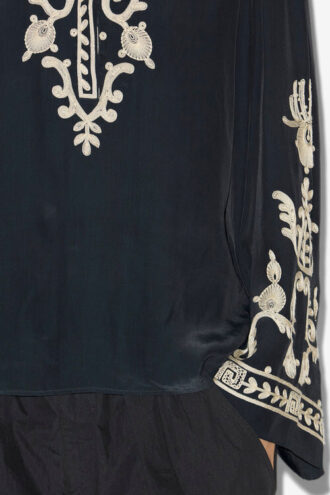 Blusa de crepé bordada Falonne