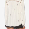 Blusa de gasa bordada Pelson Blusa de gasa bordada Pelson