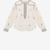 Blusa de gasa bordada Pelson Blusa de gasa bordada Pelson