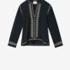 Blusa de gasa de algodón bordada Cizalie Blusa de gasa de algodón bordada Cizalie