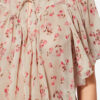Blusa de muselina estampada de manga corta Neslya Blusa de muselina estampada de manga corta Neslya