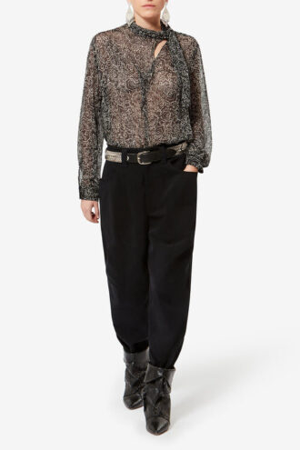 Blusa de muselina estampada Leona