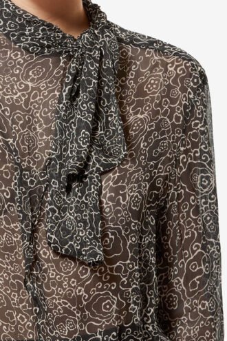 Blusa de muselina estampada Leona
