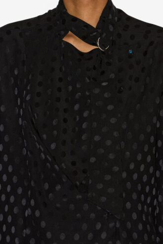 Blusa de seda con estampado de lunares Emany Blusa de seda con estampado de lunares Emany