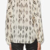 Blusa de seda con estampado gráfico Syra Blusa de seda con estampado gráfico Syra