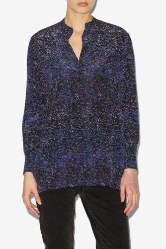 Blusa de seda estampada Sima Blusa de seda estampada Sima