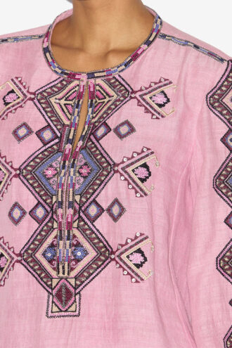 Blusa de seda Matka bordada Zelda Blusa de seda Matka bordada Zelda