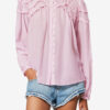 Blusa de voile de algodón con volantes Christa Blusa de voile de algodón con volantes Christa