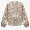 Blusa de voile de algodón estampada Gayle
