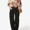 Blusa de voile de algodón estampada Mexika Blusa de voile de algodón estampada Mexika
