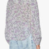 Blusa de voile de algodón estampada y fruncida Salika Blusa de voile de algodón estampada y fruncida Salika