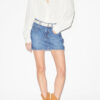 Blusa Estela en crepé liso con bordado inglés Blusa Estela en crepé liso con bordado inglés