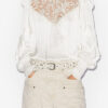Blusa fluida Seila con encaje y volantes Blusa fluida Seila con encaje y volantes