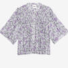 Blusa fruncida Destiny en voile de algodón estampado Blusa fruncida Destiny en voile de algodón estampado