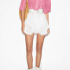 Blusa fruncida Destiny en voile de algodón liso Blusa fruncida Destiny en voile de algodón liso