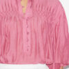 Blusa fruncida Destiny en voile de algodón liso Blusa fruncida Destiny en voile de algodón liso