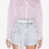 Blusa Gelma de voile de algodón liso y encaje Blusa Gelma de voile de algodón liso y encaje