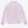 Blusa Gelma de voile de algodón liso y encaje Blusa Gelma de voile de algodón liso y encaje