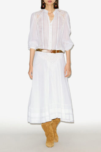 Blusa Greicy de voile de algodón