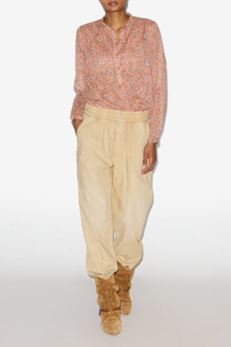 Blusa Maria de voile de algodón estampado