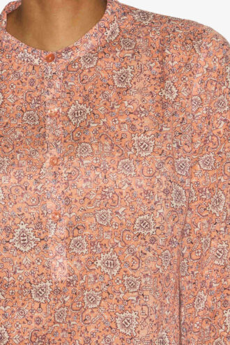 Blusa Maria de voile de algodón estampado