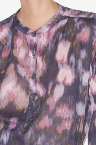 Blusa Maria de voile de algodón estampado