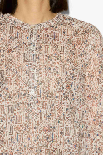 Blusa Maria de voile de algodón estampado