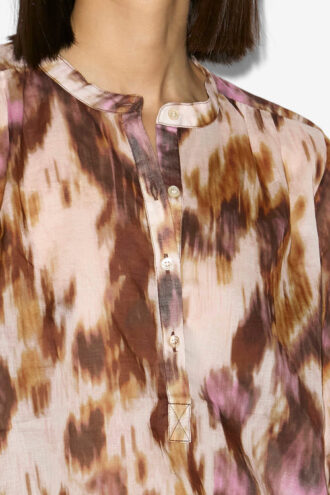 Blusa Maria de voile de algodón estampado
