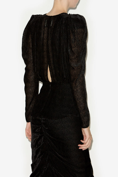 Blusa Marlin en terciopelo quemado Blusa Marlin en terciopelo quemado