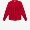 Blusa Plalia de voile de algodón fruncido Blusa Plalia de voile de algodón fruncido