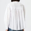 Blusa Plalia de voile de algodón liso fruncido Blusa Plalia de voile de algodón liso fruncido