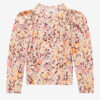 Blusa plisada Zarga de seda estampada Blusa plisada Zarga de seda estampada