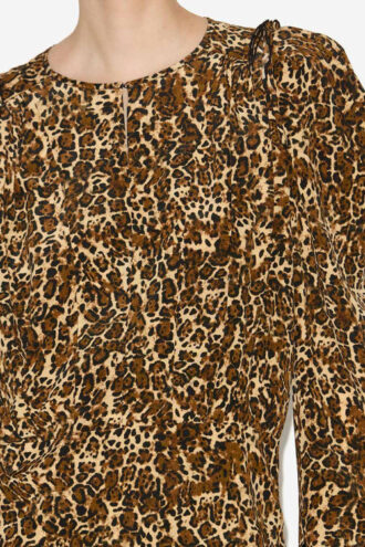 Blusa plisada Zarga de seda estampada Blusa plisada Zarga de seda estampada