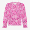 Blusa plisada Zarga de seda estampada Blusa plisada Zarga de seda estampada