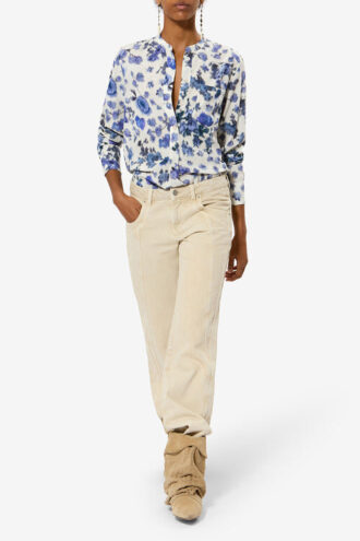 Blusa Rusak de seda con estampado de rosas Blusa Rusak de seda con estampado de rosas