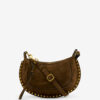 Bolso baguette Oskan Moon de piel de becerro anteada Bolso baguette Oskan Moon de piel de becerro anteada