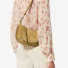 Bolso baguette Oskan Moon de piel de becerro anteada